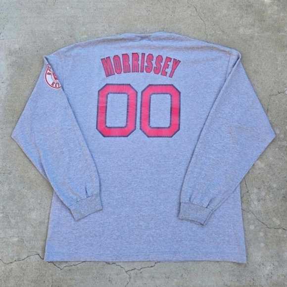 Boston Red Sox Mens Size 2XL VTG Morrissy 00 Graphic print Longsleve t-shirt - Picture 3 of 5